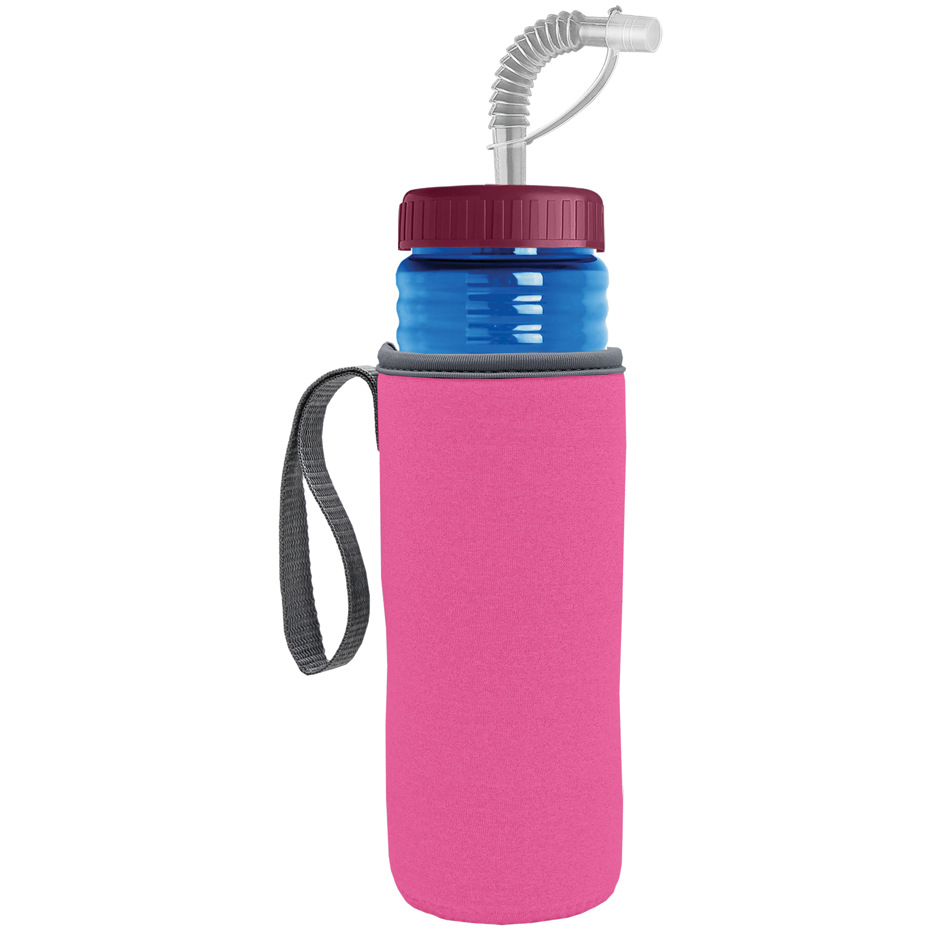 Garyline® Lifeguard Bottle with Straw Lid and Insulated Caddy - 24 oz.